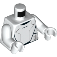 Lego Torso Armor Panels Print (Flametrooper), White Arms and Hands