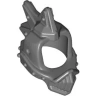 Helmet Spiked Top with Grill and Open Front and Back / Dark Bluish Gray