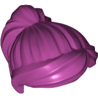 Lego Hair Ponytail and Swept Sideways Fringe / Magenta