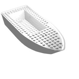 Boat 25 x 10 x 4 1/3 [Complete Assembly] / White