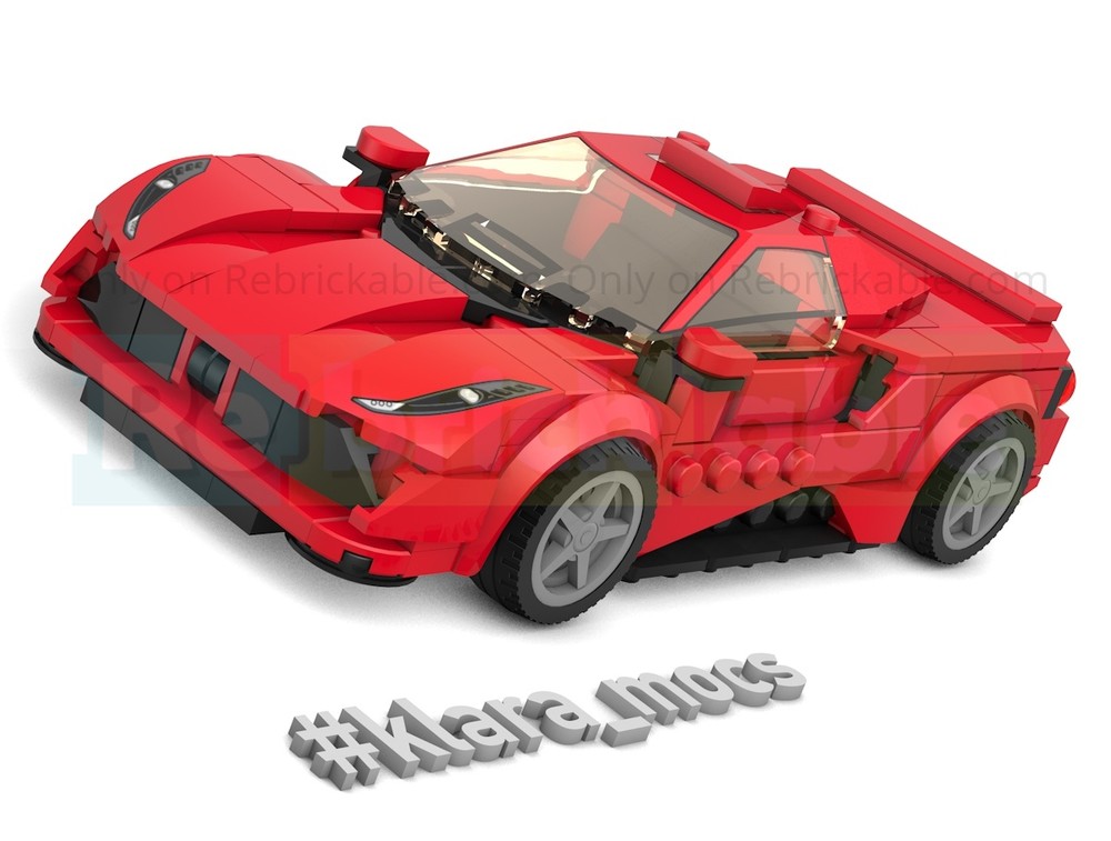 Lego Italian Sorts Car No4 in 8 Stud Wide Style