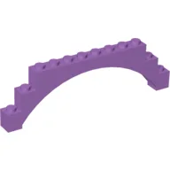 Brick Arch 1 x 12 x 3 Raised Arch with 5 Cross Supports / Medium Lavender