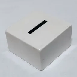 Duplo Tile 2 x 2 x 1 with Minus Sign '-' Print / White