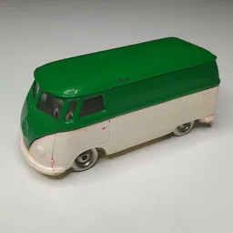 HO Scale VW Van - White Base / Green