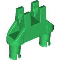 Technic Pin Double Triangle 1 x 3 with 2 Clips Completely Round Pinholes / Green