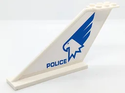 Tail 12 x 2 x 5 with 'POLICE' and Eagle Head with Wing Pattern on Both Sides (Stickers) - Set 60210