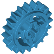 Lego Technic Gear 20 Tooth with Axle Hole [+ Opening] / Dark Azure
