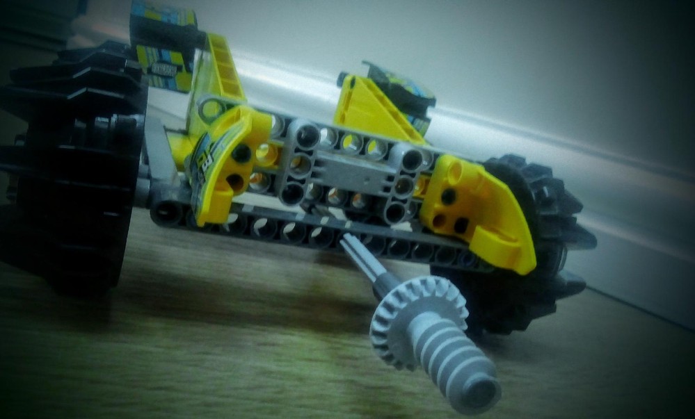 Lego Wheel driven mining tool