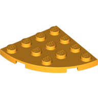 Lego Plate Round Corner 4 x 4 / Bright Light Orange