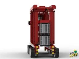 Straddle carrier shipping container