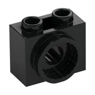 Brick Special 1 x 2 x 1 1/3 with Rotation Joint Socket / Black