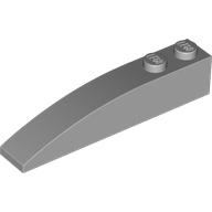 Lego Brick Wedged, Curved 6 x 2 Right, Smooth Inner Walls / Light Bluish Gray