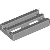 Lego Tile Special 1 x 2 Grille with Bottom Groove / Light Bluish Gray