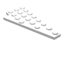 Wedge Plate 8 x 4 Wing Right with Stud Notch / White
