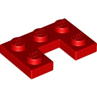 Plate 2 x 3 with 1 x 1 Cutout / Red