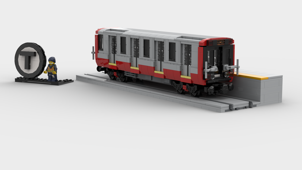 Lego MBTA Red Line Subway Train