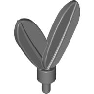 Lego Headwear Accessory Plume / Feathers with Pin / Dark Bluish Gray
