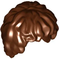 Hair Tousled, Mid-length / Reddish Brown