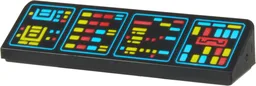 Slope 30 1 x 4 x 2/3 with Control Panel with Medium Azure, Red and Yellow Buttons and Lights Pattern