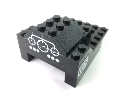 Lego Stickered Assembly 8 x 6 x 3 1/3 with White Control Panel with Gauges and Buttons and 'DB 7710' Pattern on Both Sides (Stickers) - Set 7710