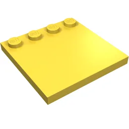 Plate Special 4 x 4, Studs on One Edge Plain] / Yellow