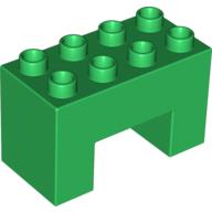 Lego Duplo Brick 2 x 4 x 2 with 2 x 2 Square Arch / Green