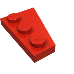Wedge Plate 3 x 2 Left / Red