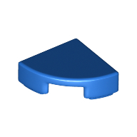 Lego Tile Round 1 x 1 Quarter / Blue