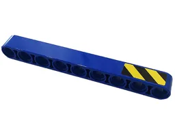 Technic, Liftarm Thick 1 x 9 with Black and Yellow Danger Stripes Pattern Side B (Sticker) - Set 42128