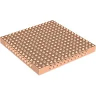 Brick Special 16 x 16 x 1 1/3 with Pin Holes / Light Nougat