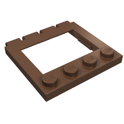 Lego Hinge Vehicle Roof 4 x 4 Sunroof with Ledges / Brown