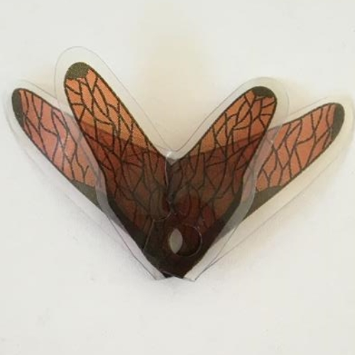 Lego Neckwear Wings with Four Points Trans-Red Geonosian Print / Trans-Clear