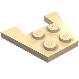 Wedge Plate 3 x 4 without Stud Notches / Tan