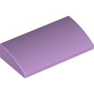 Lego Brick Curved 2 x 4 x 2/3 No Studs, with Bottom Tubes / Lavender