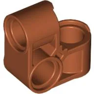 Technic Pin Connector Perpendicular 2 x 2 Bent / Dark Orange