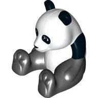 Duplo Animal Panda, Sitting, Rectangle Eyes / White