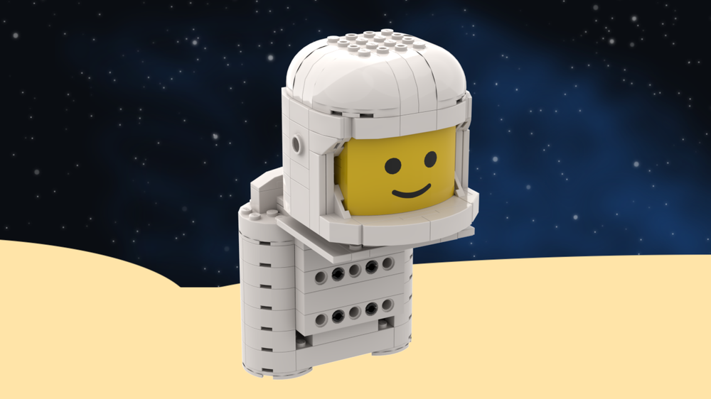 Lego Classic Space: LEGO Upscale Spaceman Astronaut Minifigure (40649) HELMET / AIRTANKS