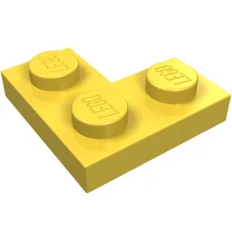 Plate 2 x 2 Corner / Yellow