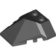 Brick Wedged, Sloped 4 x 4 Pyramid Center / Black