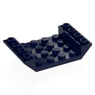 Lego Brick Sloped Inverted 45° 6 x 4 Double with 4 x 4 Recessed and 3 Holes / Dark Blue