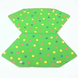 Belville, Tent Cover with Blue, Yellow and Pink Spots Print / Bright Green