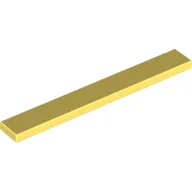 Tile 1 x 8 with Groove / Bright Light Yellow