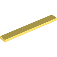 Lego Tile 1 x 8 with Groove / Bright Light Yellow