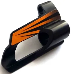 Technic, Panel Fairing # 5 Small Short, Large Hole, Side A with Orange Radiating Stripes Pattern (Sticker) - Set 8516