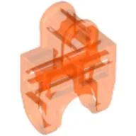 Technic Axle Connector 2 x 3 with Ball Socket, Open Sides / Trans-Neon Orange