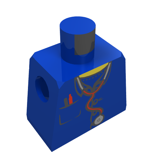 Lego Minifig Torso with Stethoscope and Pocket with Pens Print