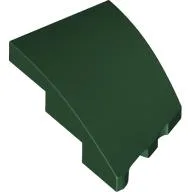 Brick Wedged, Curved 3 x 2 with Stud Notch Left / Dark Green