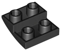 Brick Curved Inverted 2 x 2 x 2/3 / Black