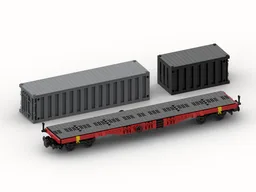 DB - Containerwagon "Sgjs 716" with 20ft & 40ft container (8w)