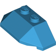 Lego Brick Wedged, Sloped 45° 2 x 4 Triple / Dark Azure
